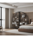 Chinese Boekenkast Rond Open Display Kast Zwart B192xH176cm