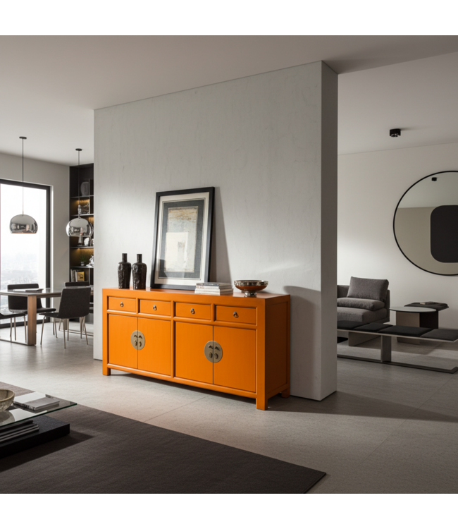 Chinese Dressoir Oranje Oasis - Orientique Collection B180xD40xH85cm
