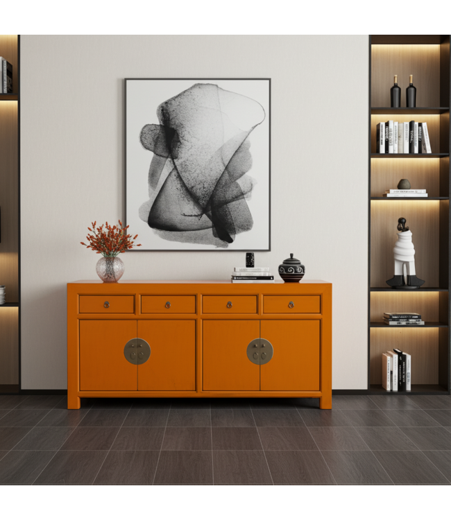Chinesisches Sideboard Orange Oasis - Orientique Kollektion B180xT40xH85cm