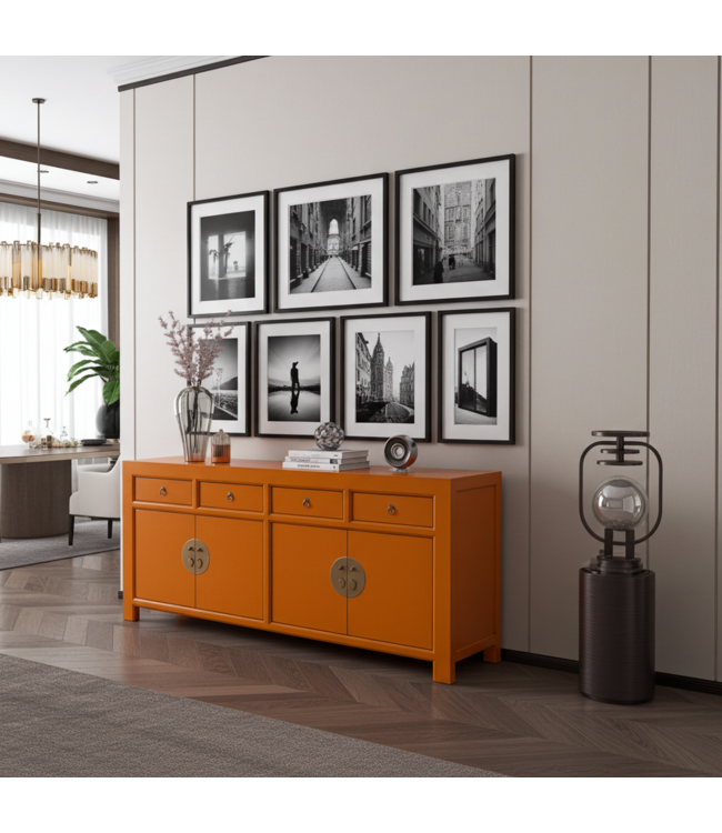 Chinese Sideboard Orange Oasis - Orientique Collection W180xD40xH85cm