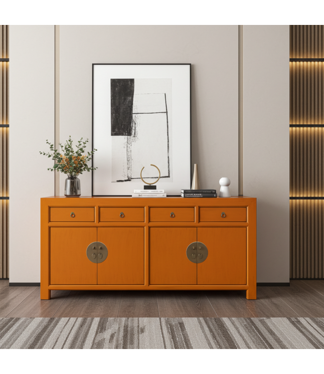 Chinese Dressoir Oranje Oasis - Orientique Collection B180xD40xH85cm