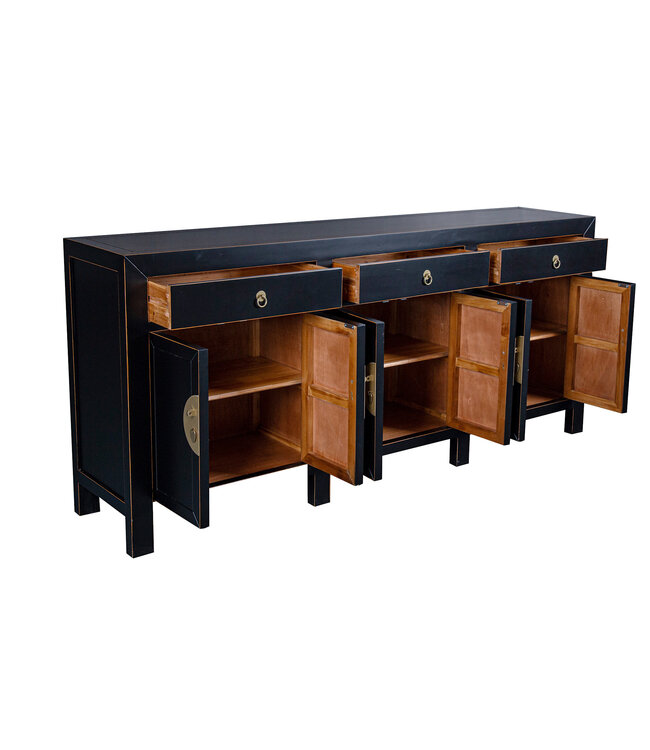 Buffet Chinois Onyx Noir - Orientique Collection L190xP40xH85cm