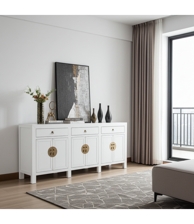 Aparador Chino Blanco - Orientique Colección A190xP40xA85cm