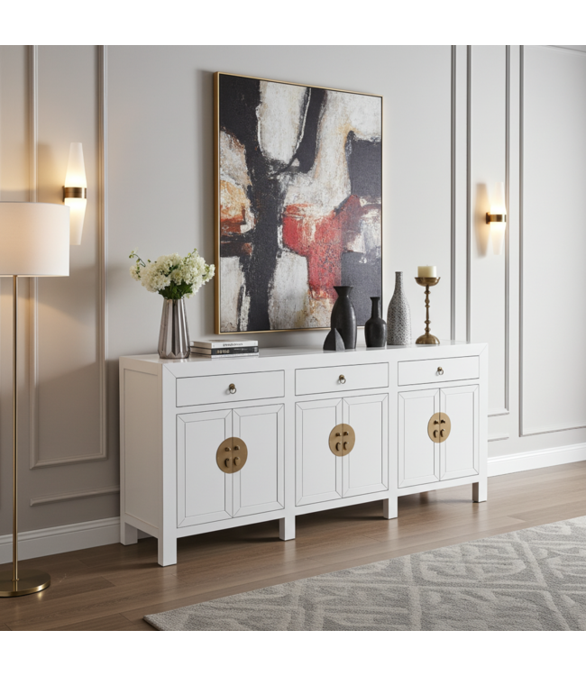 Chinese Sideboard Snow White - Orientique Collection W190xD40xH85cm