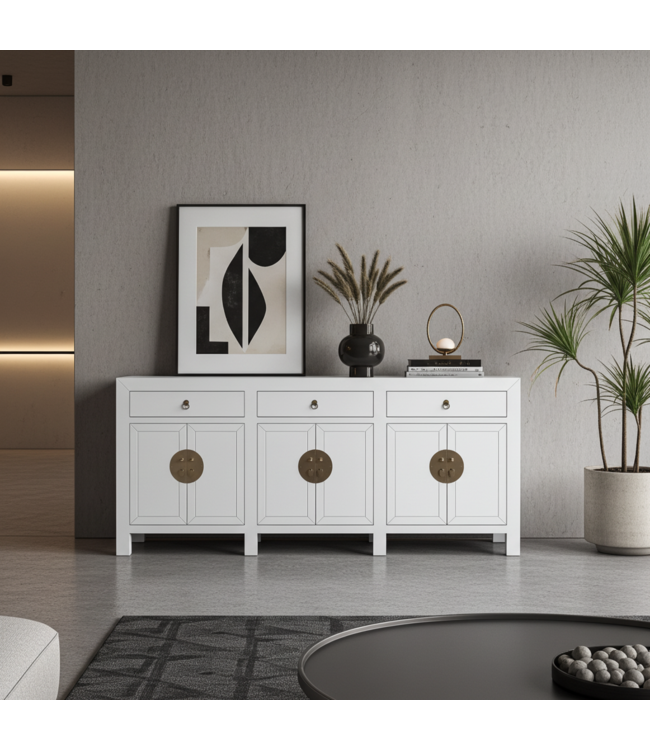 Chinese Sideboard Snow White - Orientique Collection W190xD40xH85cm