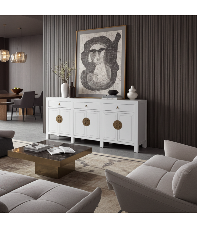 Aparador Chino Blanco - Orientique Colección A190xP40xA85cm