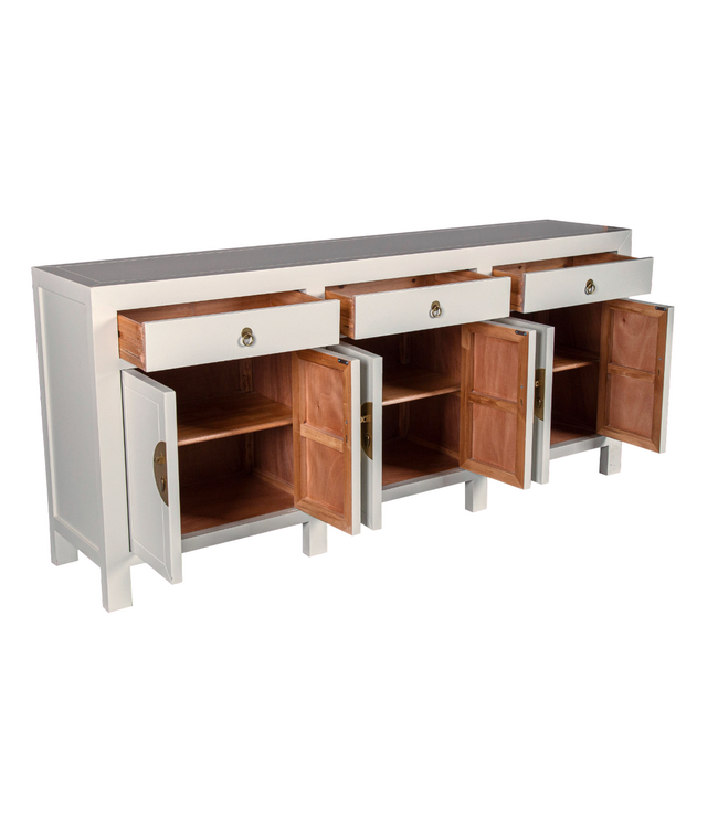 Chinesisches Sideboard Moonshine Greige - Orientique Kollektion B190xT40xH85cm