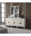 Chinesisches Sideboard Moonshine Greige - Orientique Kollektion B190xT40xH85cm