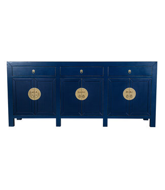Fine Asianliving Chinesisches Sideboard Kommode Nachtblau - Orientique Kollektion B190xT40xH85cm