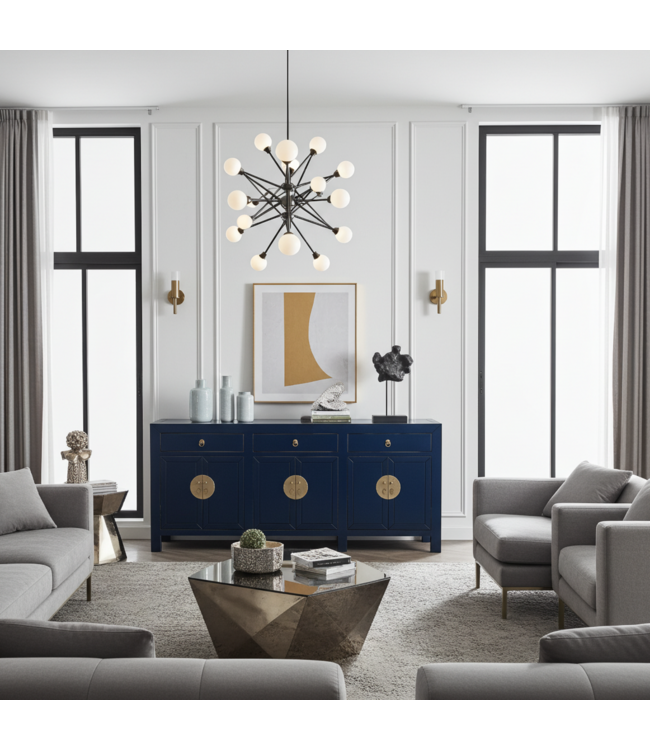 Chinese Sideboard Midnight Blue - Orientique Collection W190xD40xH85cm