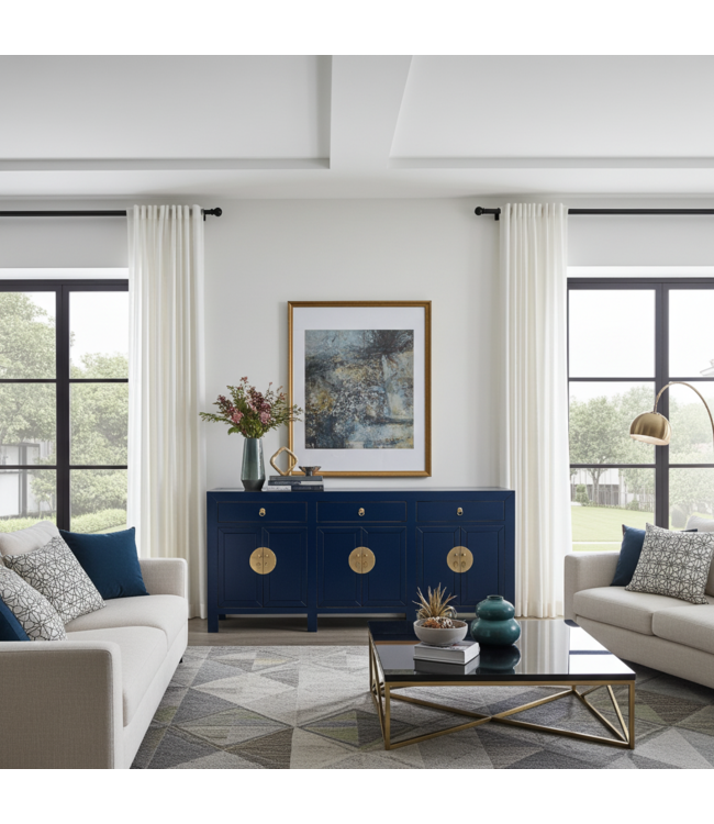 Credenza Cinese Blu Notte - Orientique Collezione L190xP40xA85cm