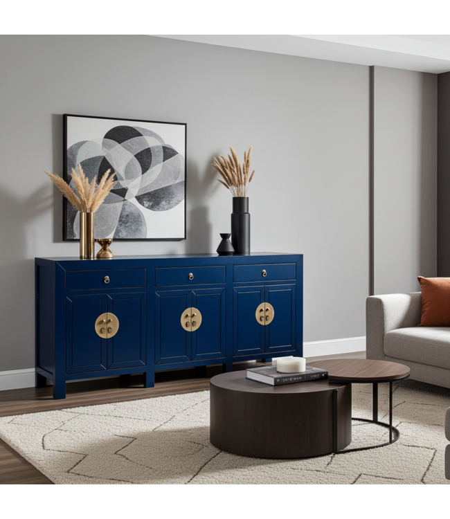 Chinese Sideboard Midnight Blue - Orientique Collection W190xD40xH85cm