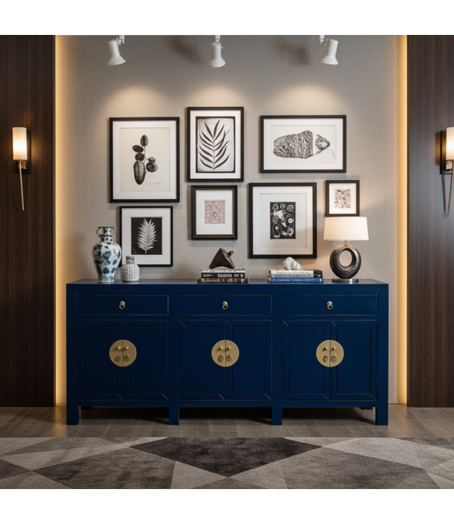 Credenza Cinese Blu Notte - Orientique Collezione L190xP40xA85cm