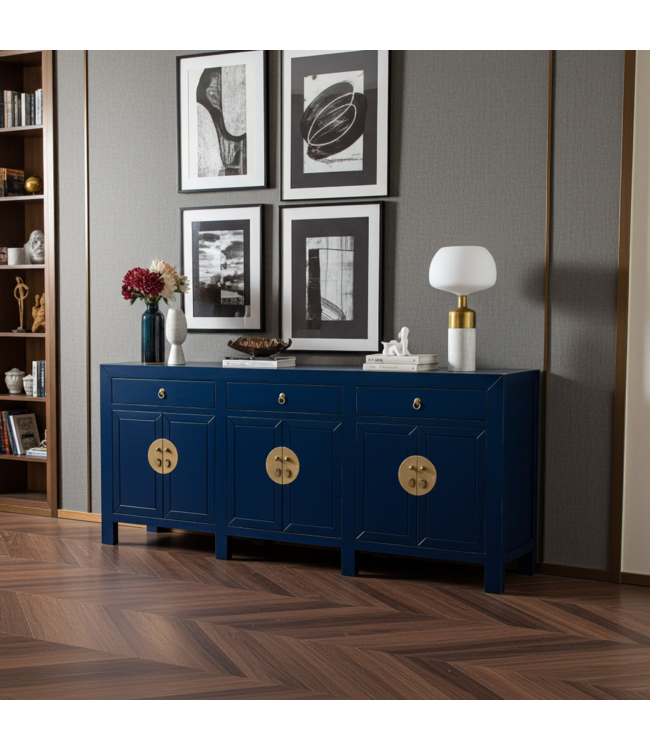 Chinese Sideboard Midnight Blue - Orientique Collection W190xD40xH85cm
