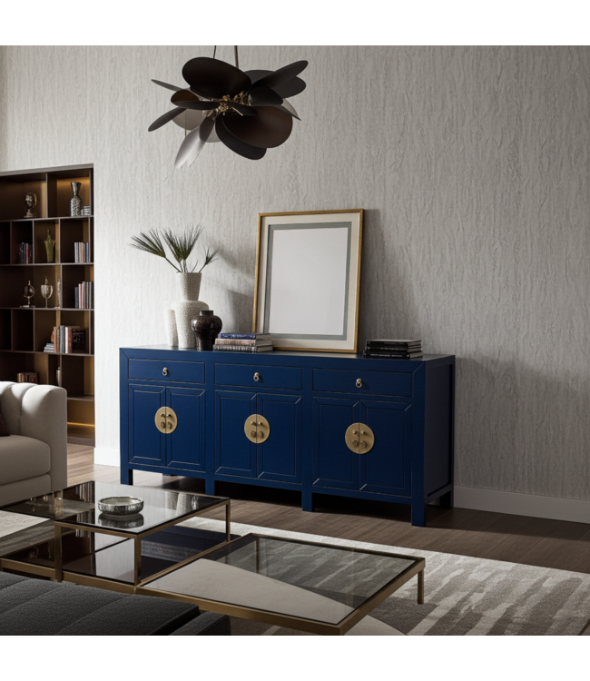 Aparador Chino Azul Noche - Orientique Colección An190xP40xAlt85cm