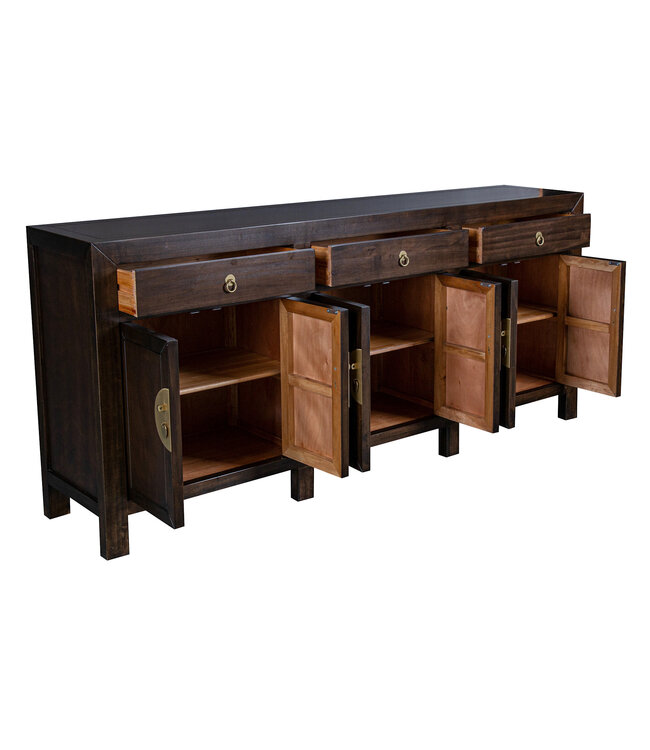 Credenza Cinese Earthy Maronne - Orientique Collezione L190xP40xA85cm