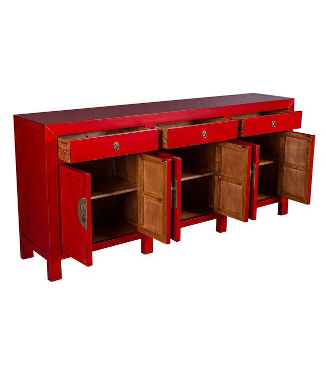 Credenza Cinese Lucky Rosso - Orientique Collezione L190xP40xA85cm