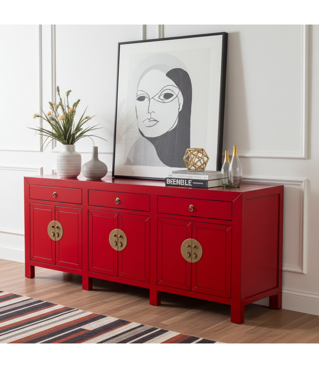 Chinese Sideboard Lucky Red - Orientique Collection W190xD40xH85cm