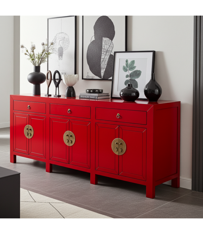 Chinese Sideboard Lucky Red - Orientique Collection W190xD40xH85cm