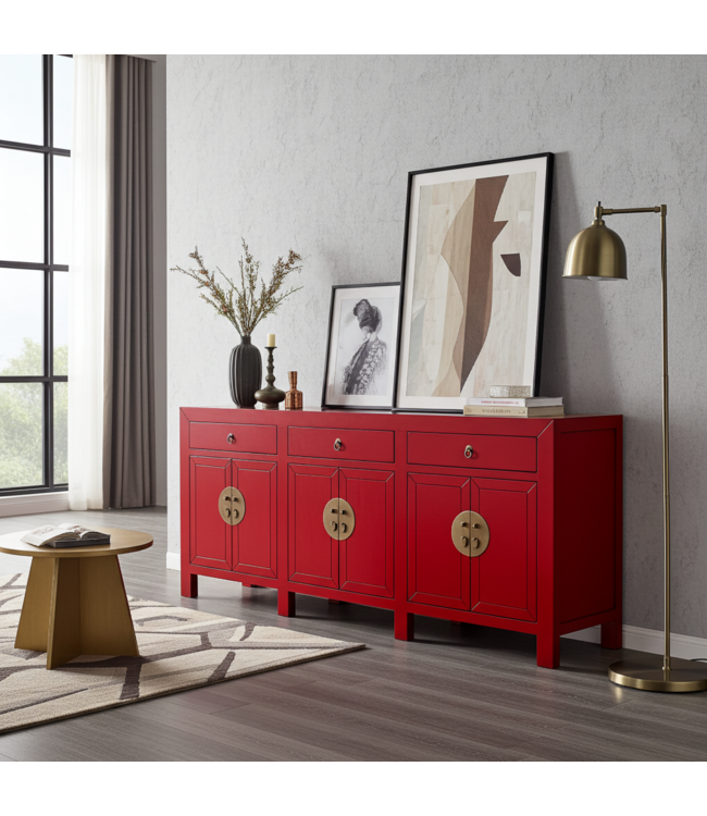 Aparador Chino Lucky Rojo - Orientique Colección An190xP40xAl85cm