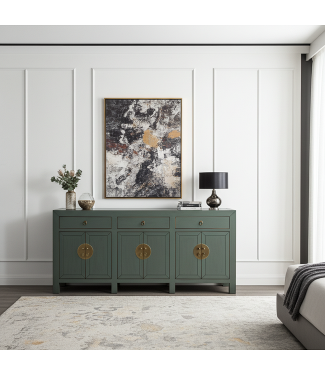 Aparador Chino Gris Oliva - Orientique Colección An190xP40xAl85cm