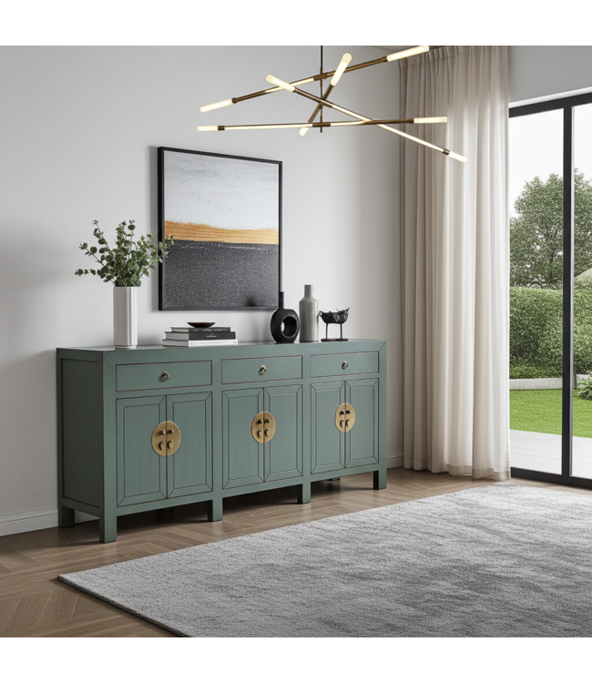 Aparador Chino Gris Oliva - Orientique Colección An190xP40xAl85cm