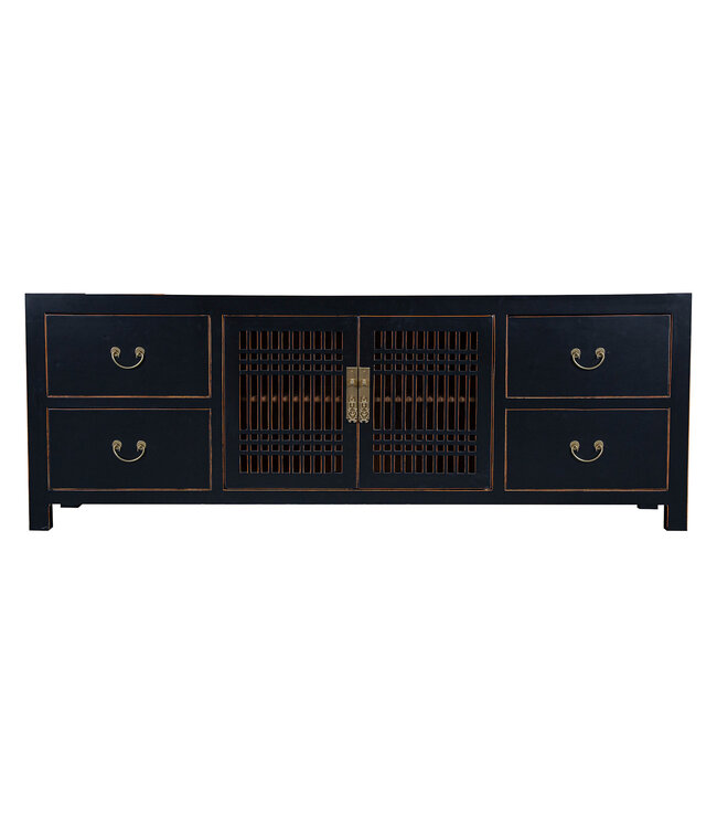 Chinese TV Cabinet Onyx Black - Orientique Collection W180xD38xH65cm