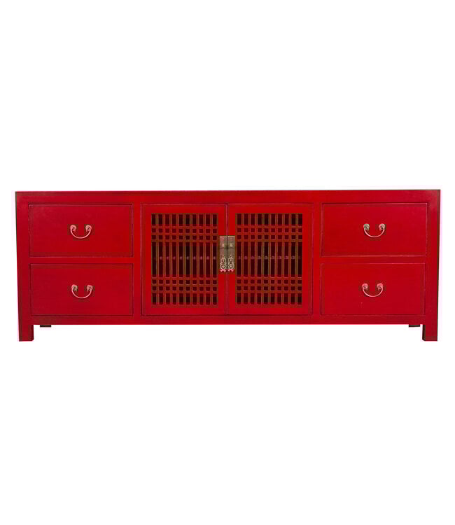 Mueble TV Chino Lucky Rojo - Orientique Colección An180xP38xAl65cm
