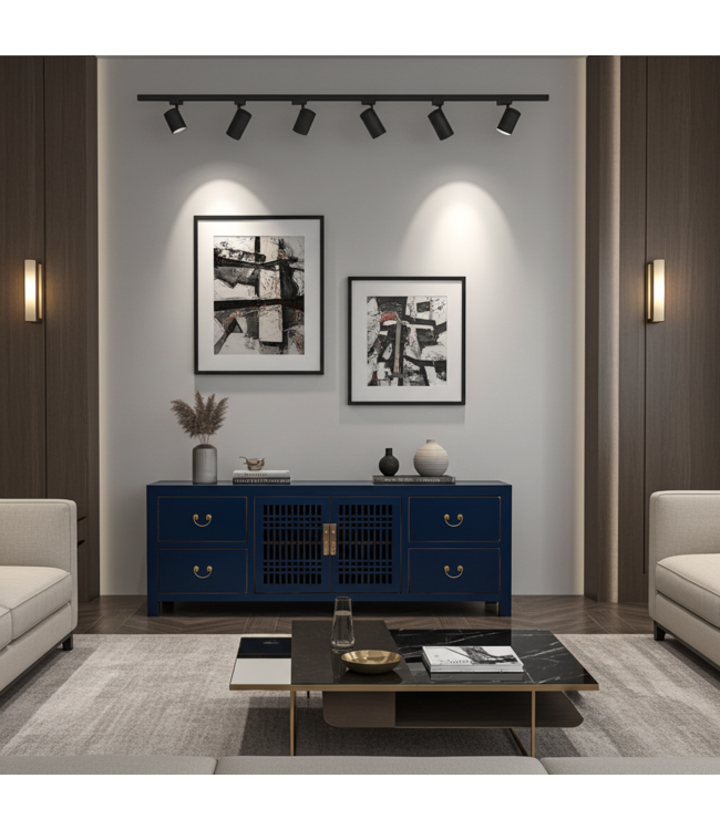 Chinese TV Cabinet Midnight Blue - Orientique Collection W180xD38xH65cm