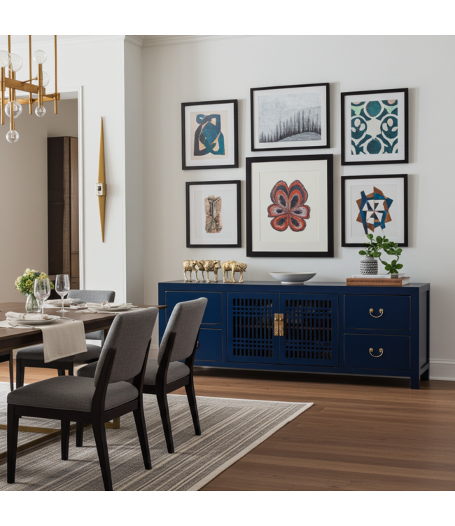 Chinese TV Cabinet Midnight Blue - Orientique Collection W180xD38xH65cm