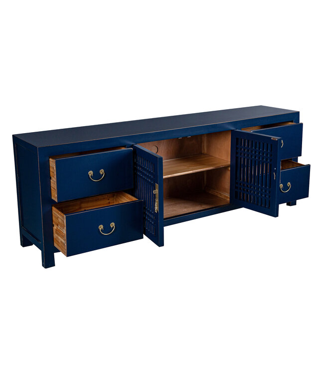 Mueble TV Chino Azul Noche - Orientique Colección An180xP38xAl65cm