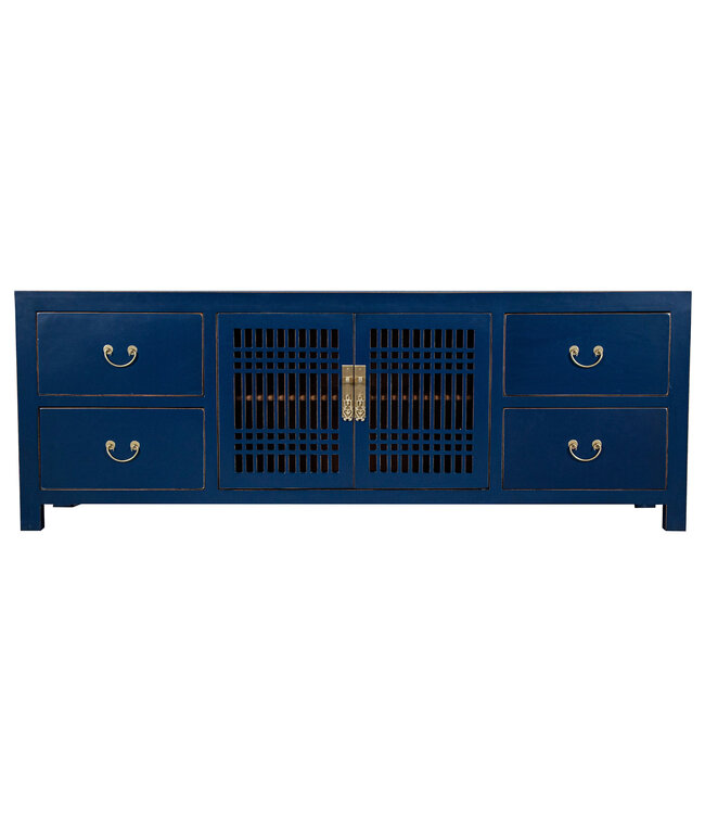Mueble TV Chino Azul Noche - Orientique Colección An180xP38xAl65cm