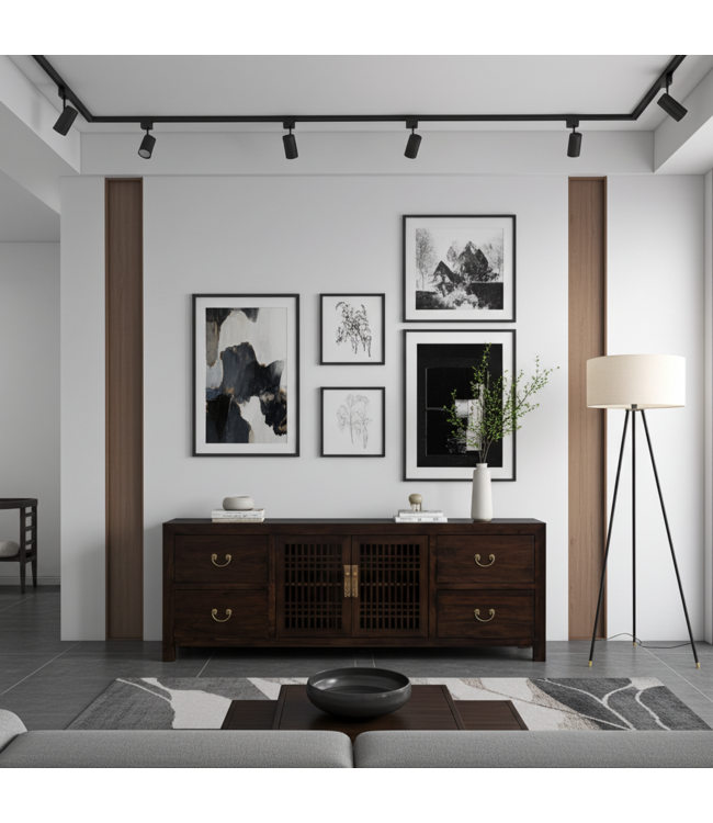 Chinese TV Kast Bruin Earthy Brown  - Orientique Collection B180xD38xH65cm