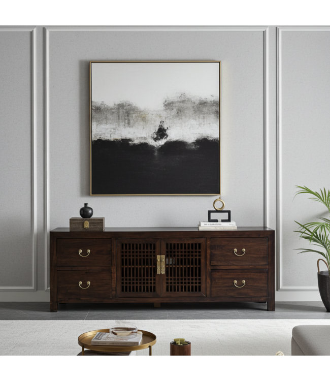 Chinese TV Cabinet Earthy Brown - Orientique Collection W180xD38xH65cm