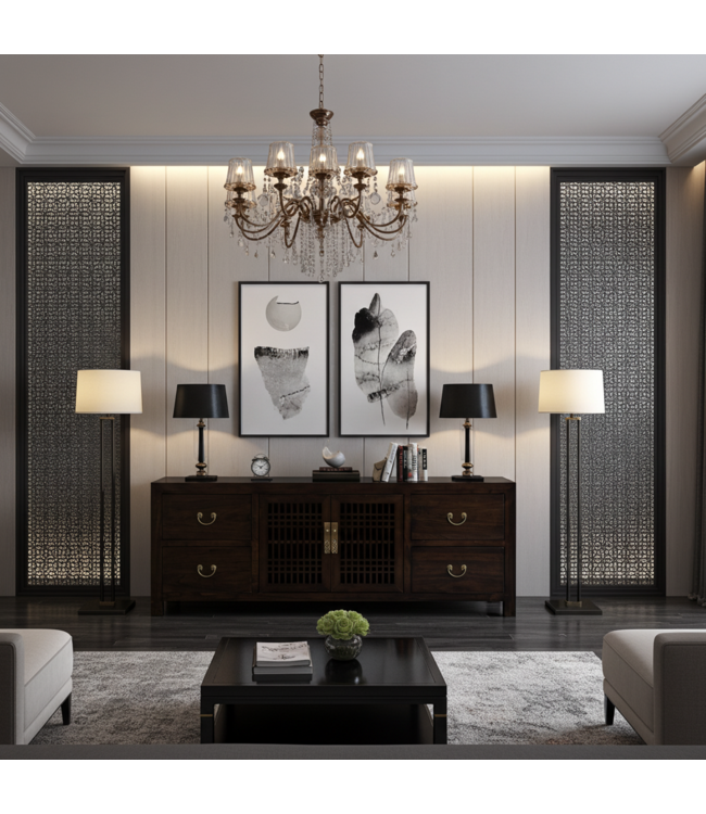 Chinese TV Cabinet Earthy Brown - Orientique Collection W180xD38xH65cm