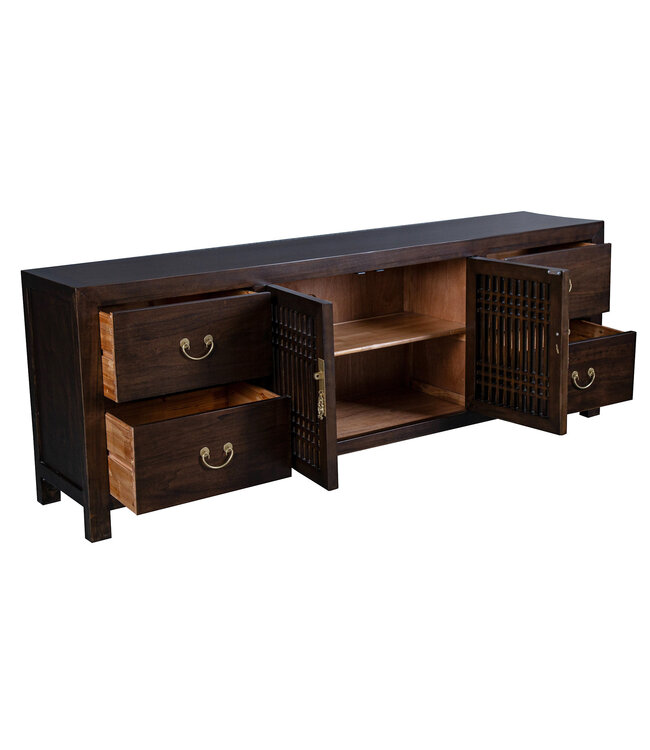 Chinese TV Cabinet Earthy Brown - Orientique Collection W180xD38xH65cm