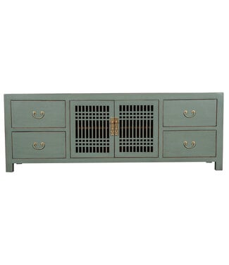 Fine Asianliving Chinese TV Kast Grijs Olive Grey - Orientique Collectie B180xD38xH65cm