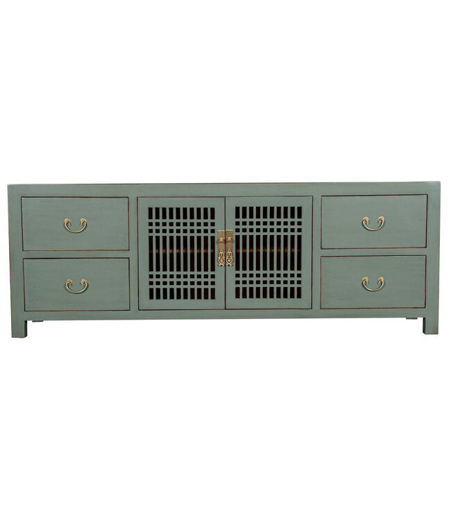 Chinesisches TV Lowboard Olive Grau - Orientique Kollektion B180xT38xH65cm