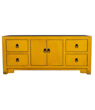 Fine Asianliving Mueble TV Chino Amarillo Marigold - Orientique Colección An106xP45xAl46cm