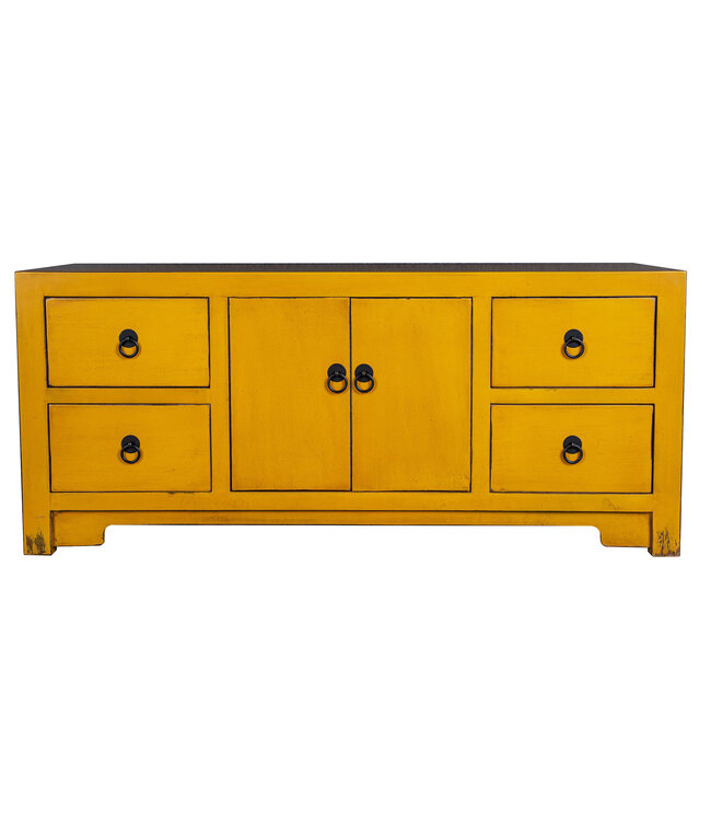 Chinese TV Kast Geel Marigold Yellow - Orientique Collection B106xD45xH46cm