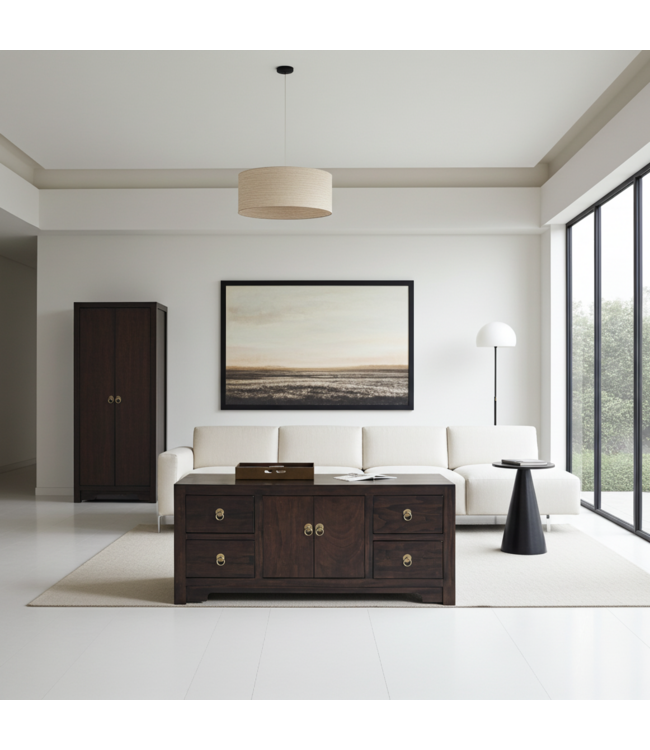 Chinese TV Cabinet Earthy Brown - Orientique Collection W106xD45xH46cm