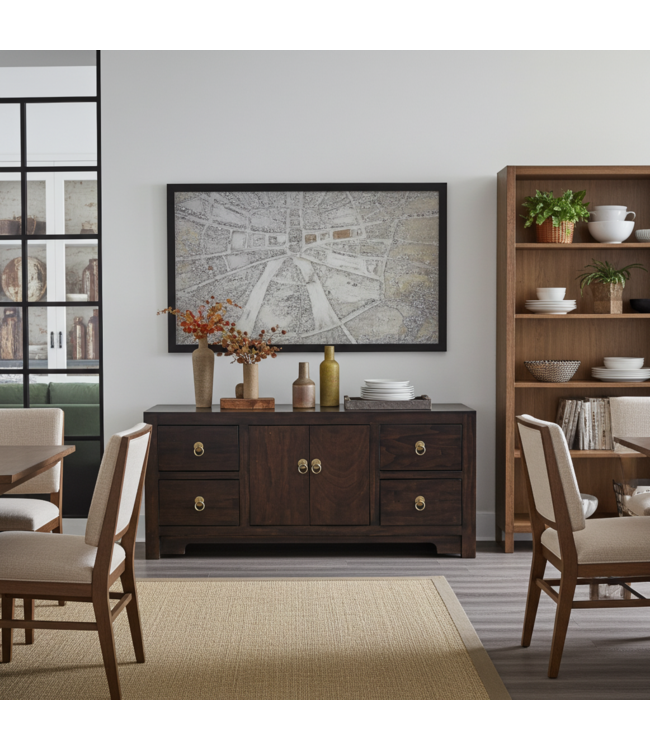 Chinese TV Cabinet Earthy Brown - Orientique Collection W106xD45xH46cm