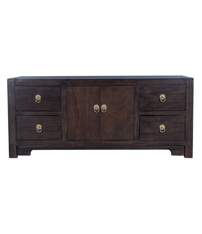 Chinese TV Cabinet Earthy Brown - Orientique Collection W106xD45xH46cm