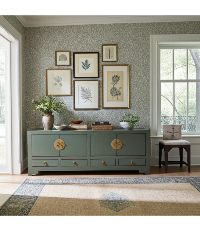 Chinese TV Cabinet Olive Grey - Orientique Collection W130xD40xH45cm