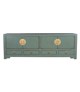 Fine Asianliving Chinesisches TV Lowboard Olive Grau - Orientique Kollektion B130xT40xH45cm