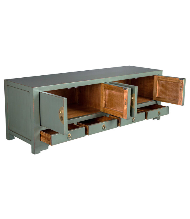 Chinese TV Cabinet Olive Grey - Orientique Collection W130xD40xH45cm