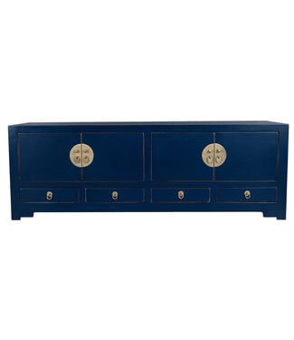 Fine Asianliving Chinese TV Kast Blauw Midnight Blue - Orientique Collection B130xD40xH45cm