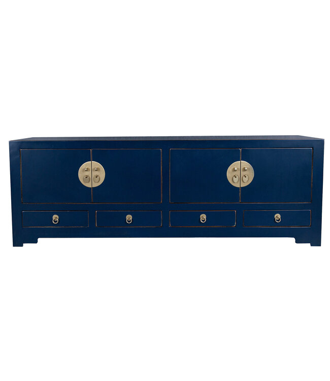 Chinese TV Kast Blauw Midnight Blue - Orientique Collection B130xD40xH45cm