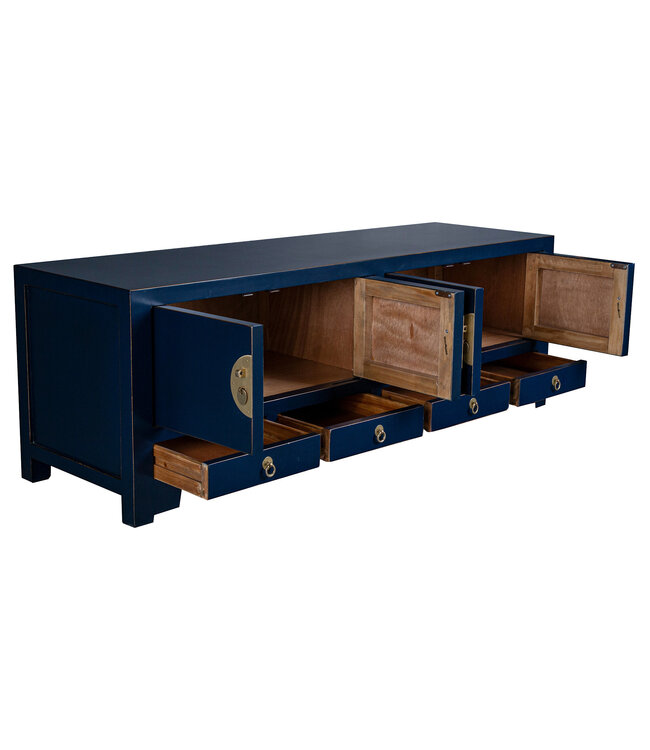 Mobile TV Cinese Blu Notte - Orientique Collezione L130xP40xA45cm