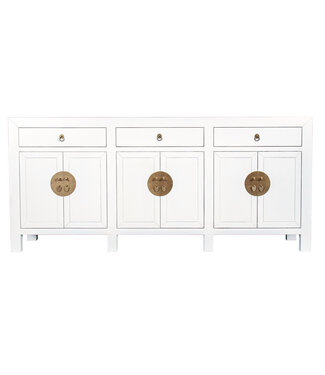 Fine Asianliving Credenza Cinese Bianca - Orientique Collezione L190xP40xA85cm